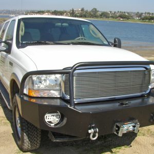 Alluminatis Ford Excursion 1995-2005 Front Winch Bumper - FRONT WINCH BUMPER WITH BRUSH GUARDS
