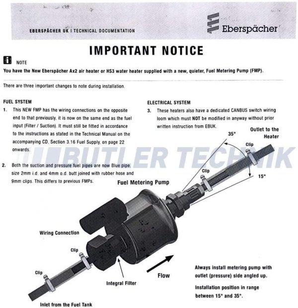 Espar / Eberspacher Airtronic D2 12v (2.2kW) Diesel Heater Kit - Ford E-Series Van E350 E450 - Image 3