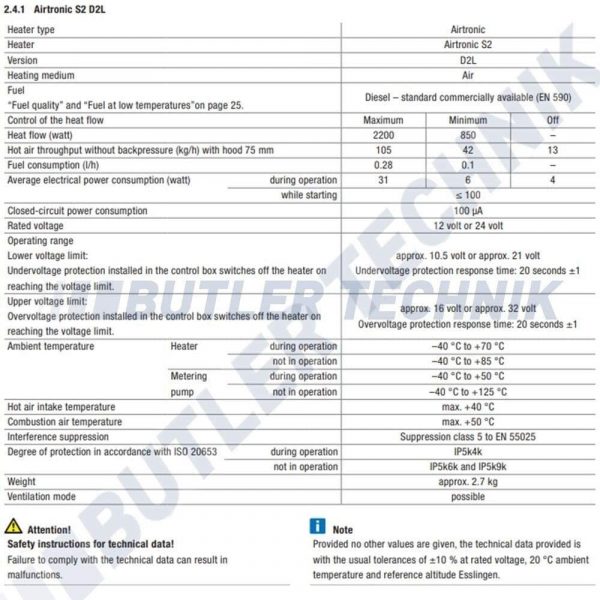 Espar / Eberspacher Airtronic D2 12v (2.2kW) Diesel Heater Kit - Ford E-Series Van E350 E450 - Image 2