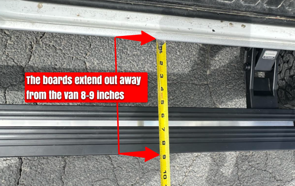 Ford E-Series E-150 | E-250 | E-350 | E-450 Van Electric Powerstepz Running Boards - retractable power step - Image 2