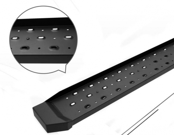 1999-2014 Ford E-Series E-150 | E-250 | E-350 | E-450 Van Black Powder Coated Steel Running Boards - Image 5