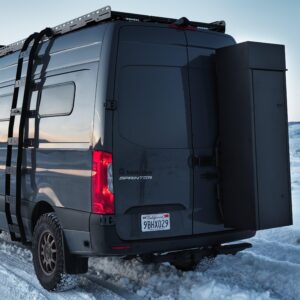 NCV3 2007-2018 Mercedes Sprinter Rear Passenger Side Aluminum Deluxe Box Carrier | Long | Tall Boost Box