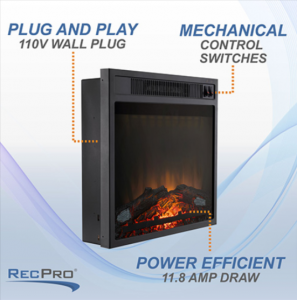 Ford Eseries conversion van fireplace